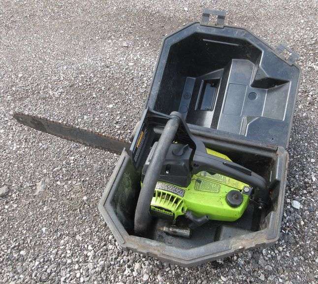 Poulan chainsaw in case, untested, as is Albrecht Auction Service