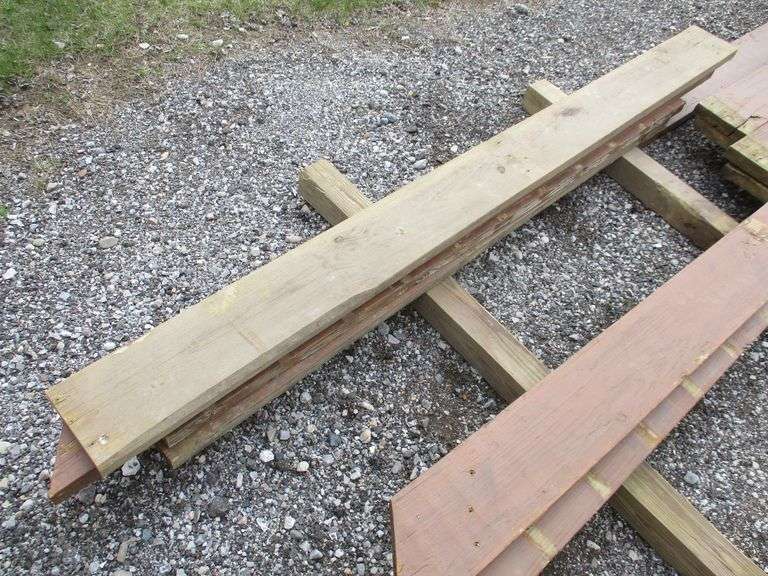 Older treated deck boards, 2x8 boards and 4x4 posts Albrecht Auction