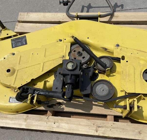 John Deere 54" HD lawn mower deck, includes front bracket, new blades