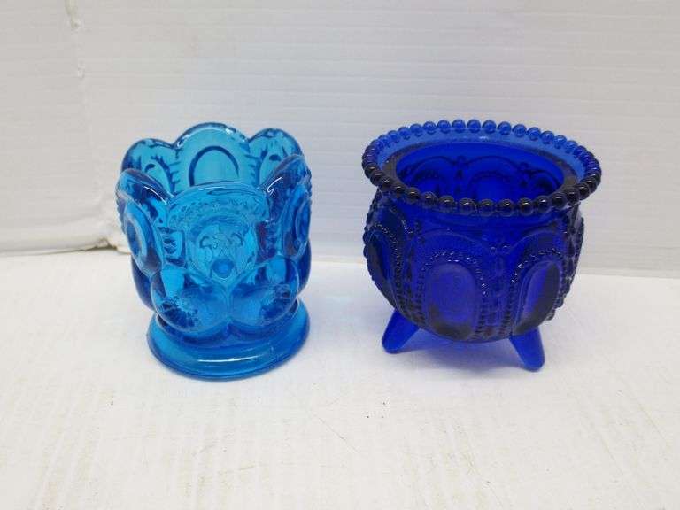 (9) Toothpick Holders, includes Fenton hobnail milk glass; LE Smith