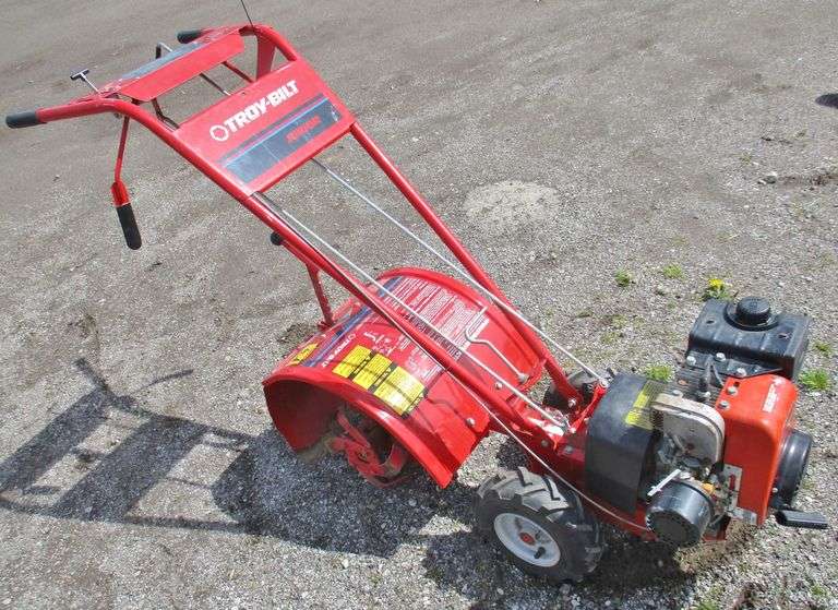 TroyBilt junior rear tine rototiller, runs great, works great, low