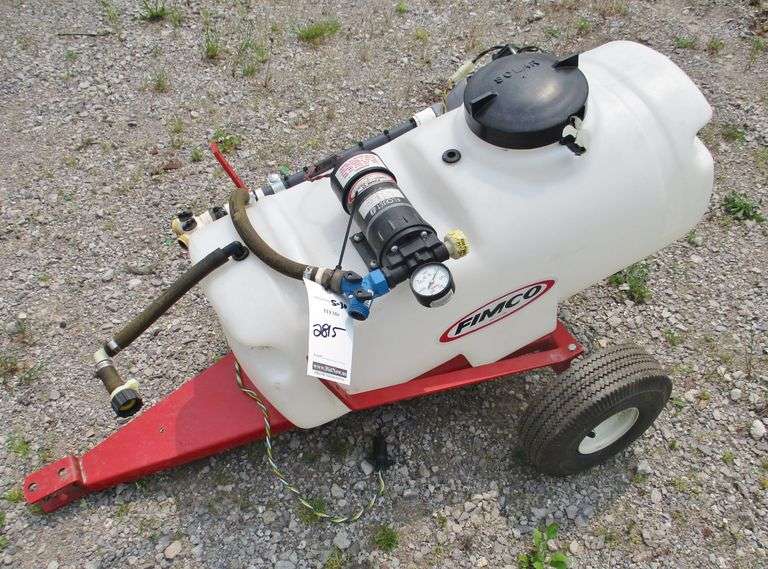 Fimco 20Gallon tow type sprayer pump, good Albrecht Auction Service