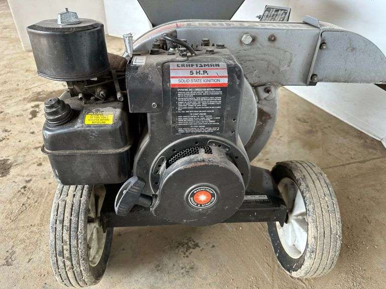Craftsman Chipper/Shredder, 5 hp Briggs & Stratton Engine, Usually