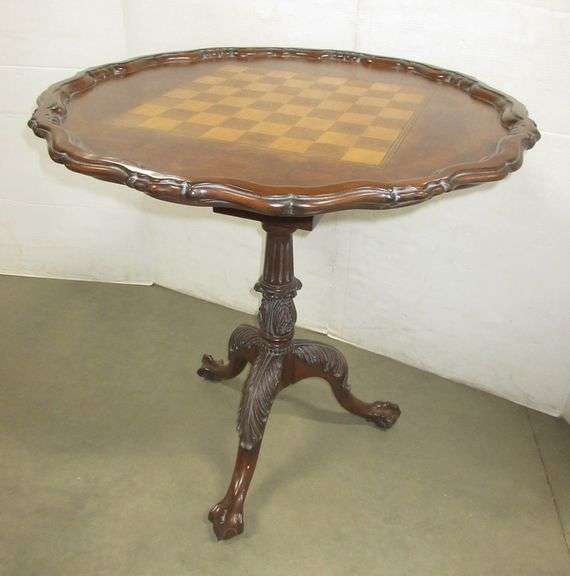 Folding game table, Top 30"Dia x 32"H Albrecht Auction Service