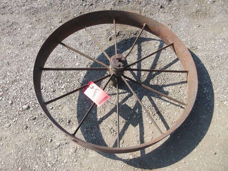 Steel wagon wheel, used Albrecht Auction Service