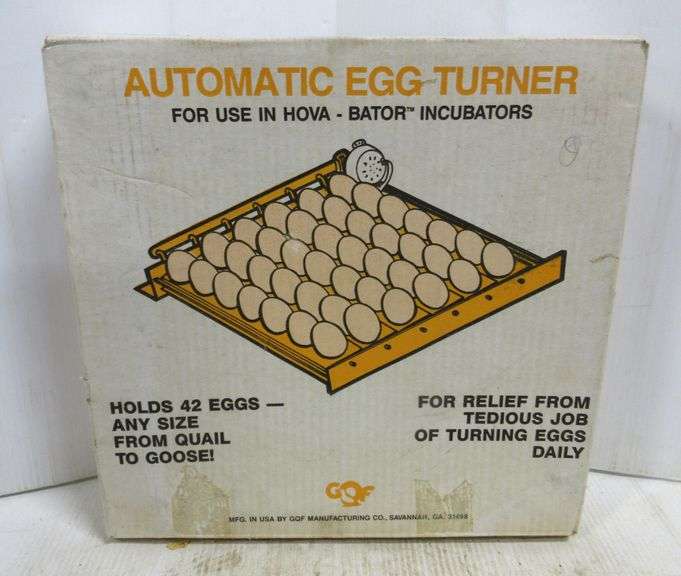 Automatic egg turner for hovabator incubators, holds 42eggs, NIB Albrecht Auction Service