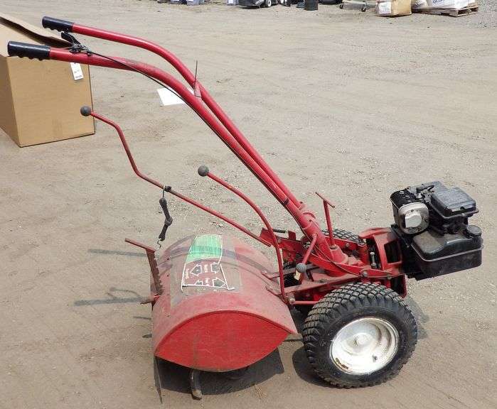 TroyBilt 5 HP chain drive rototiller, 24" row, has extra belt, used