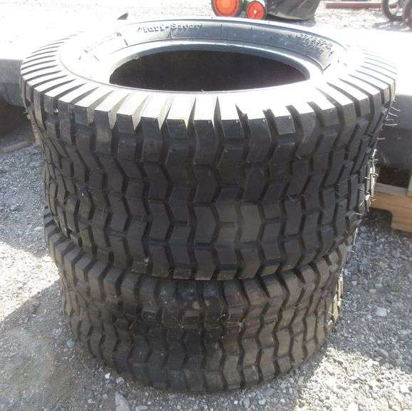 Pair of carlisle lawn mower tires, 23" x 9 1/2" x 12", new Albrecht