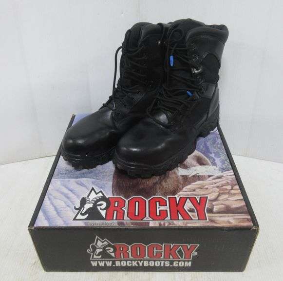 Rocky Men's Boots, No. 21738 Alpha Force Zipper, black in color, size
