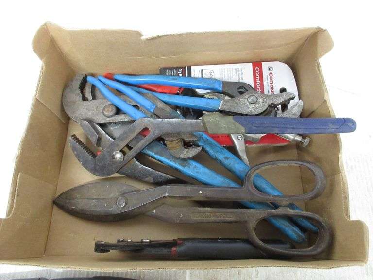(12) Pairs of name brand pliers, channel locks, cutters, and vise grips