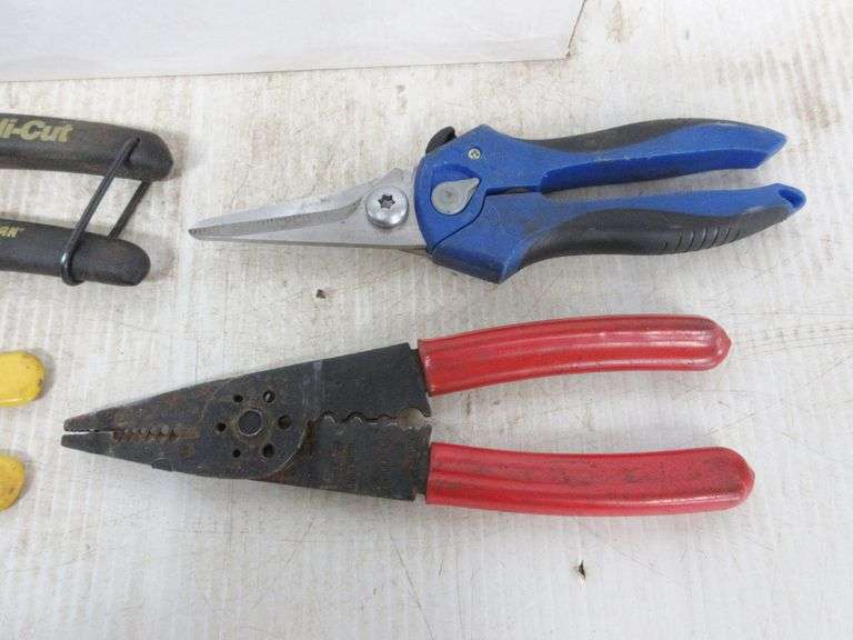 (12) Pairs of name brand pliers, channel locks, cutters, and vise grips