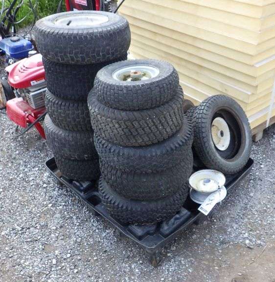 (17) Tires, most hold air, most for lawn tractors, carts, or