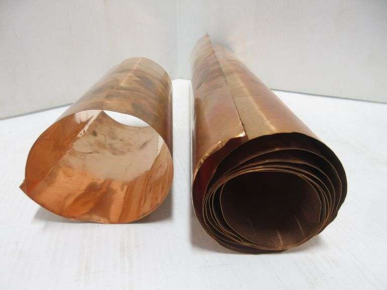 Copper sheet roll with an extra small piece, 60" x 16" Albrecht