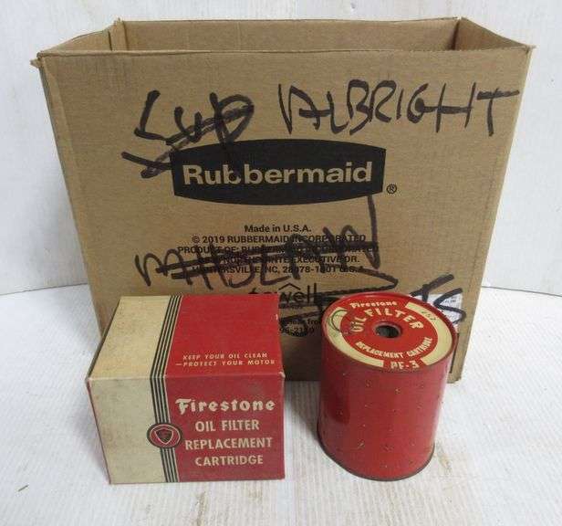 Old Firestone oil filters Albrecht Auction Service