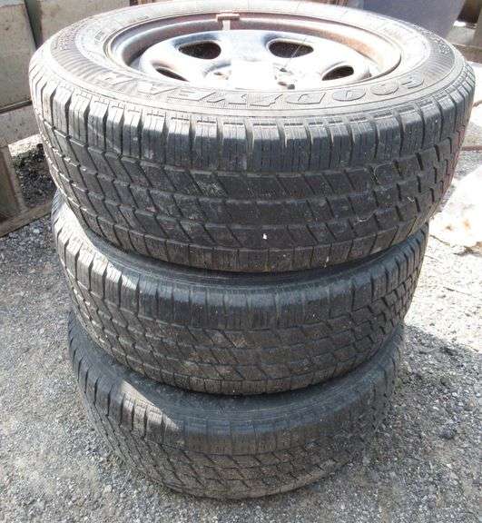 (3) Tires and rims for Intrepid car, P225/60R16, rims are good, tires