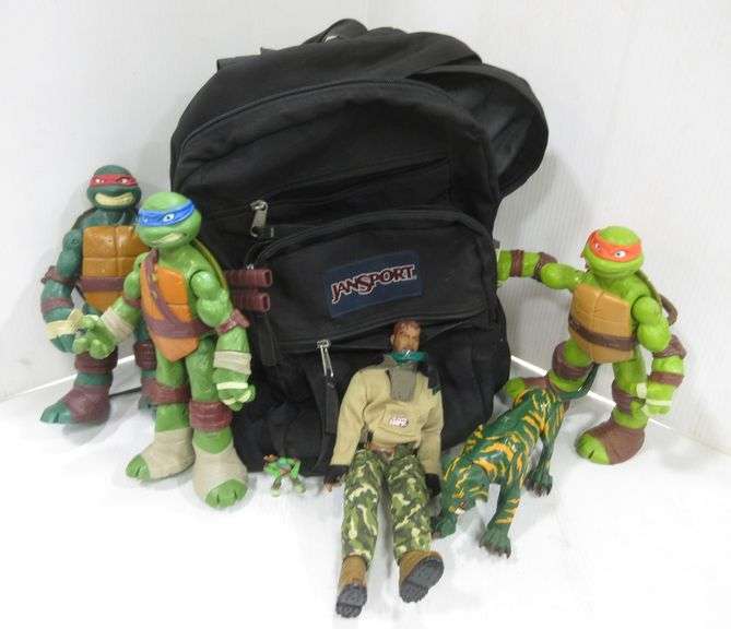 Jansport Backpack; (3) Teenage Mutant Ninja Turtles; (1) Master's of