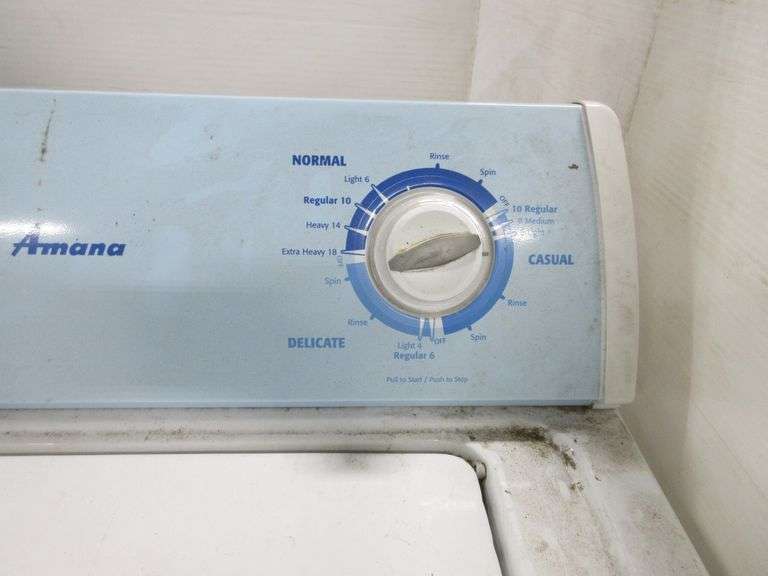 Amana washer, good, some rust Albrecht Auction Service