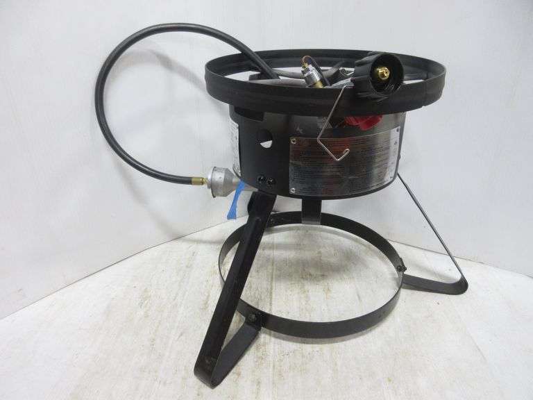 Turkey deep fryer base, 15"H, used once Albrecht Auction Service