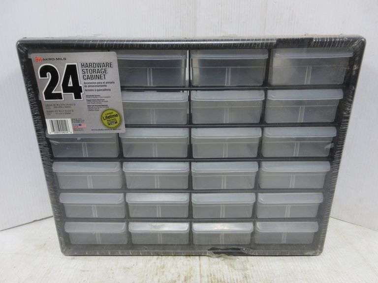 Hardware storage 24 drawers, 20"W x 6 3/8"D x 15 13/16"H, NIP