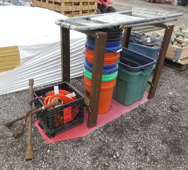 (2) Heavy duty extension cords, one on a reel; (2) Power strips with