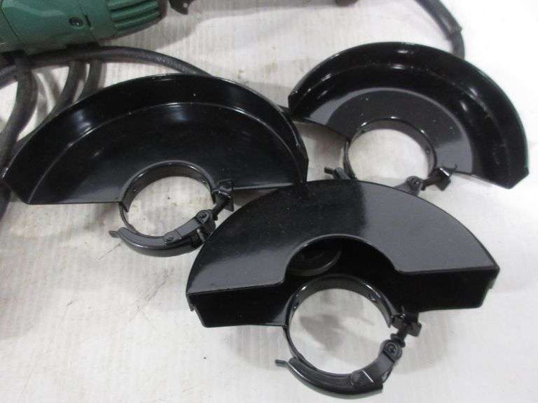 Masterforce 4 1/2"/5"/6" angle grinder with (4) grinding guards, anti