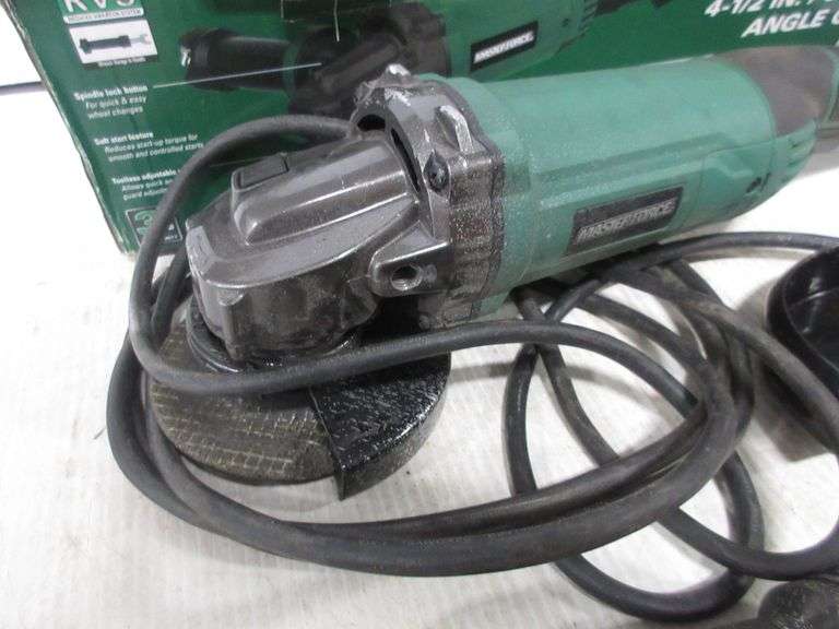 Masterforce 4 1/2"/5"/6" angle grinder with (4) grinding guards, anti