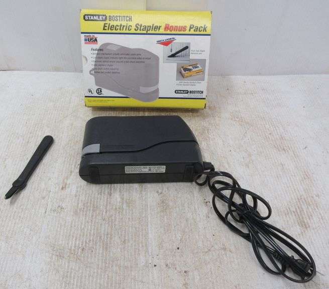 Stanley Bostitch electric stapler, antijam mechanism, low staple