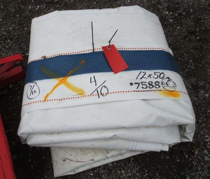 Billboard sign tarp, heavy duty and weatherproof, 12' x 50', good, used