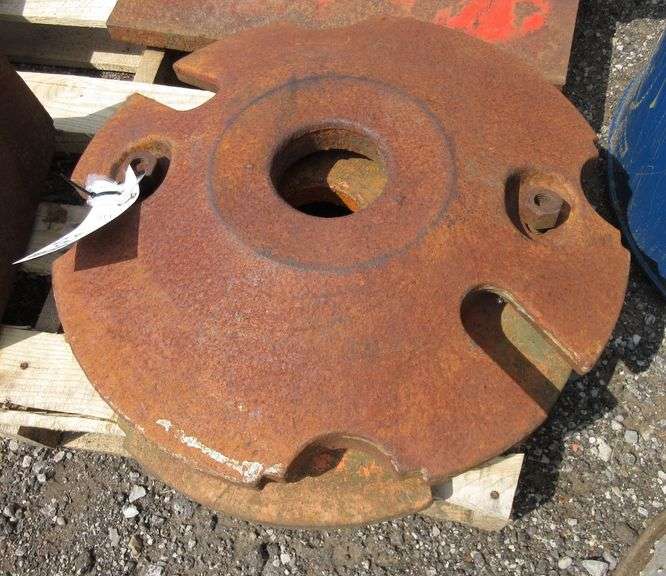 Pair of Allis Chalmers wheel weights Albrecht Auction Service
