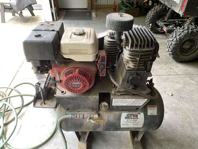 Large North Star Air Compressor, electric start Honda 13 HP, 27.4 PSC