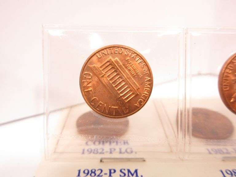 1982 Copper and zinc penny set Albrecht Auction Service