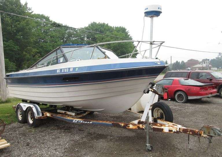 1985 Thompson Carrera cuddy cabin, HIN TMS22398M85A, fiberglass hull, Mercruiser single inboard