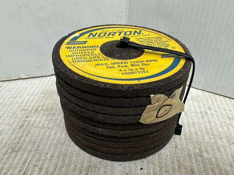 (10) Norton 4" grinding wheels, NOS Albrecht Auction Service