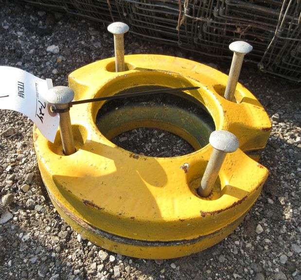Old Cub Cadet wheel weights, 11"Dia Albrecht Auction Service
