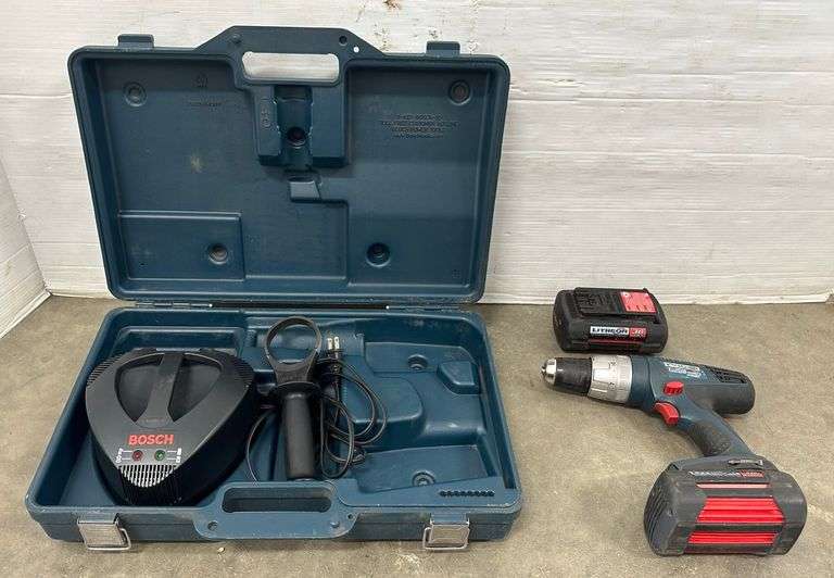 Bosch Brute cordless drill, 15clutch settings, 2speeds, two 36V