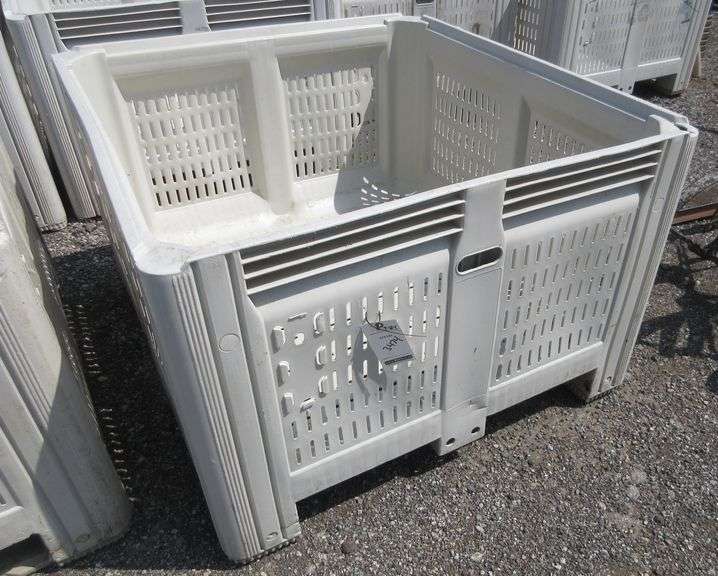 Macro Bin plastic tote bin, model 32FV, 44 1/2"W x 48"L x 30"H, 4way