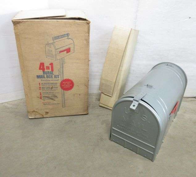 Jumbo mailbox with post Albrecht Auction Service