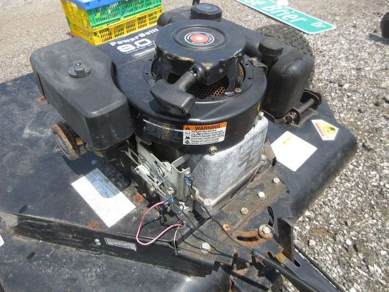 AgriFab pull behind lawn mower, 44" deck, needs on/off switch