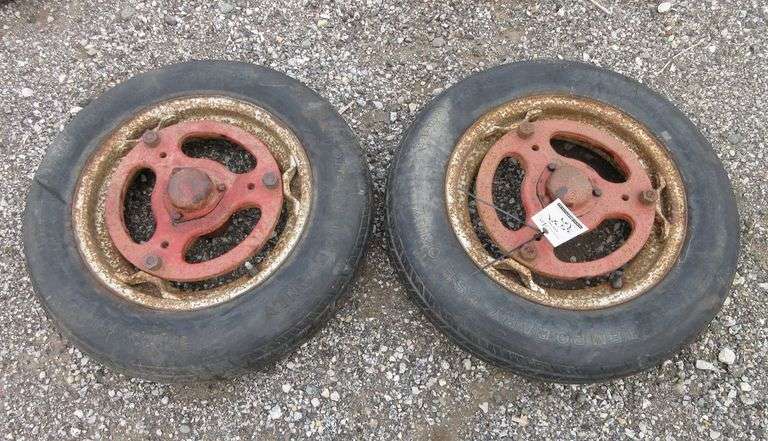 Set of Farmall tires for Farmall H, include bearing, tire, and rim ...
