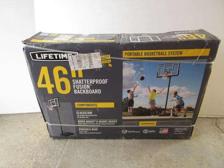 Portable basketball system, 46"H, NIB Albrecht Auction Service