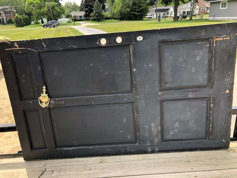 (2) Solid wood doors, original doors from a 1928 estate, one is white