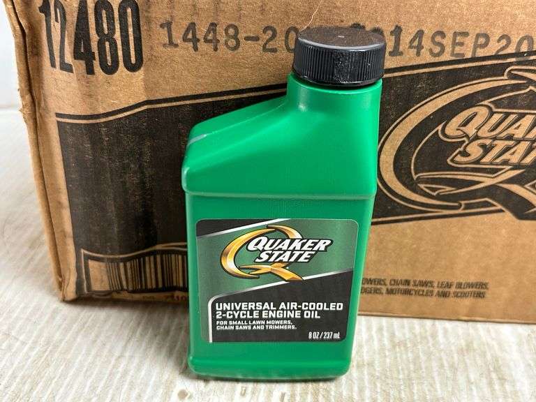 (24) 8 oz. Quaker State 2cycle engine oil, new Albrecht Auction Service