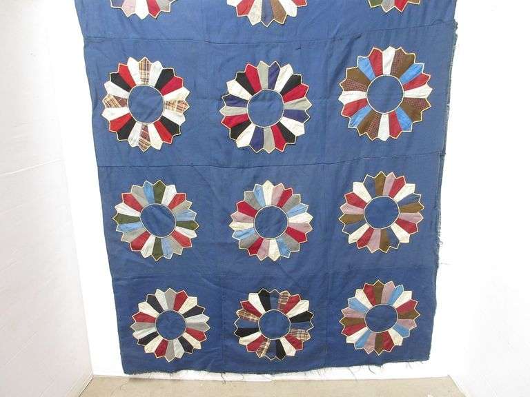 Old quilt and (2) quilt tops, quilt and one top shows wear Albrecht