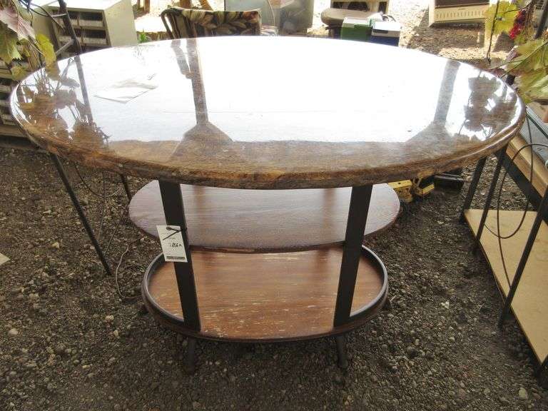 High top hard surface table, 40"W x 54"L x 36"H, good Albrecht