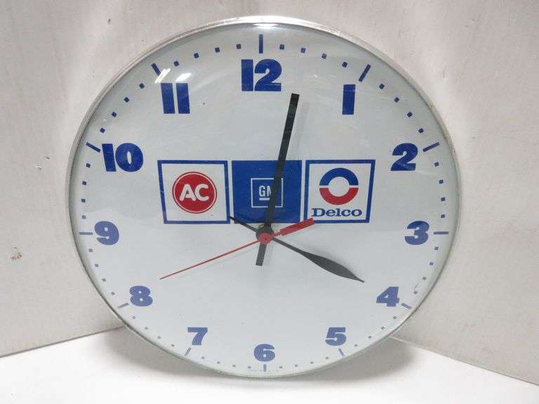 ACDelco wall clock, 12", currently not working, no cracks Albrecht Auction Service