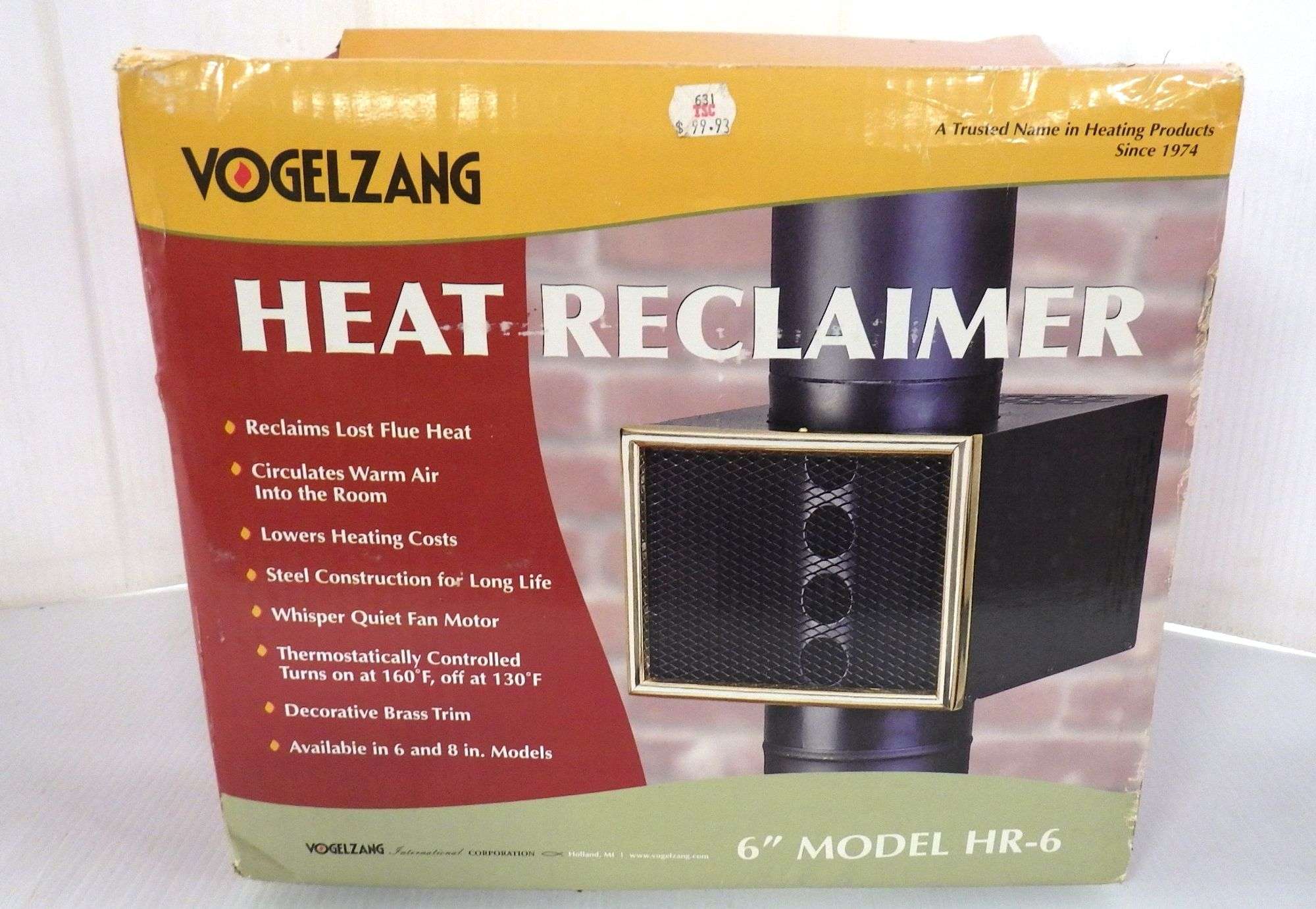 Vogelzang heat reclaimer, 6, model HR-6, new - Albrecht Auction Service