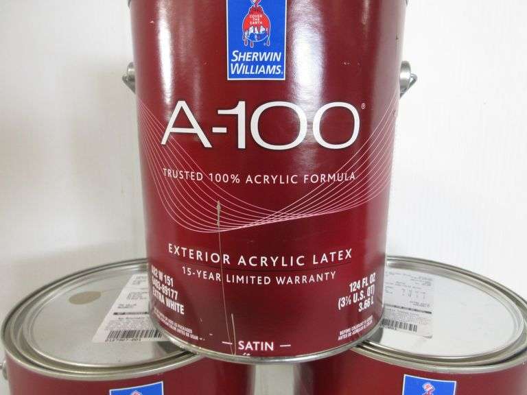 (3) Gallons of exterior paint, color on top, fresh mistint Albrecht