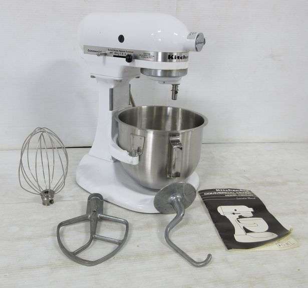 Kitchenaid commercial mixer, model no. KSMC 505, includes book, wire