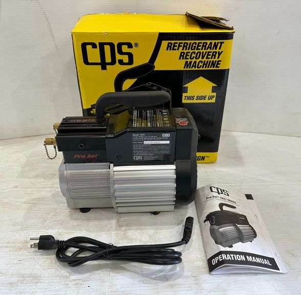 CPS Refrigerant Recovery Machine Pro Set TR21, 120 volt, Two Cylinder