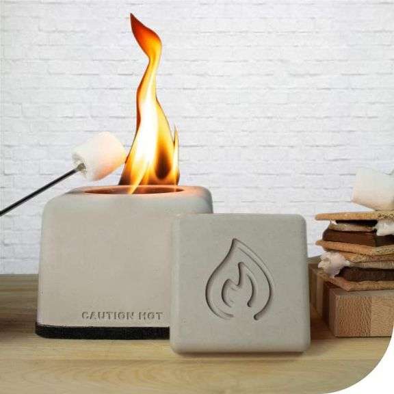 USA Precast concrete 5 lb. indoor/outdoor tabletop fire pit, uses